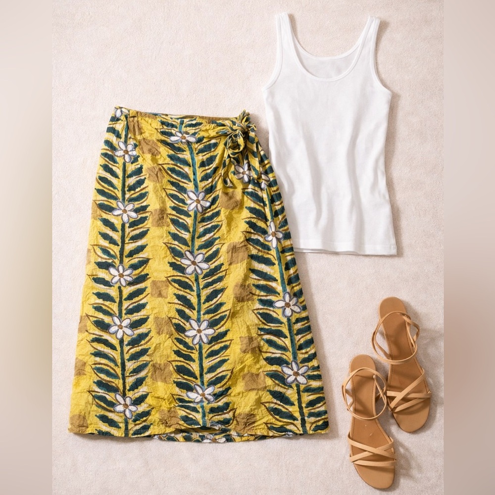 JAMS WORLD wrap skirt midi hawaiian coverup cruise beach vacation